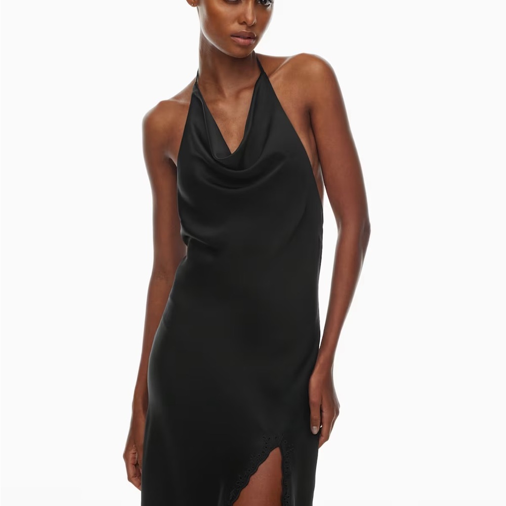 Elegant Black Halter Dress